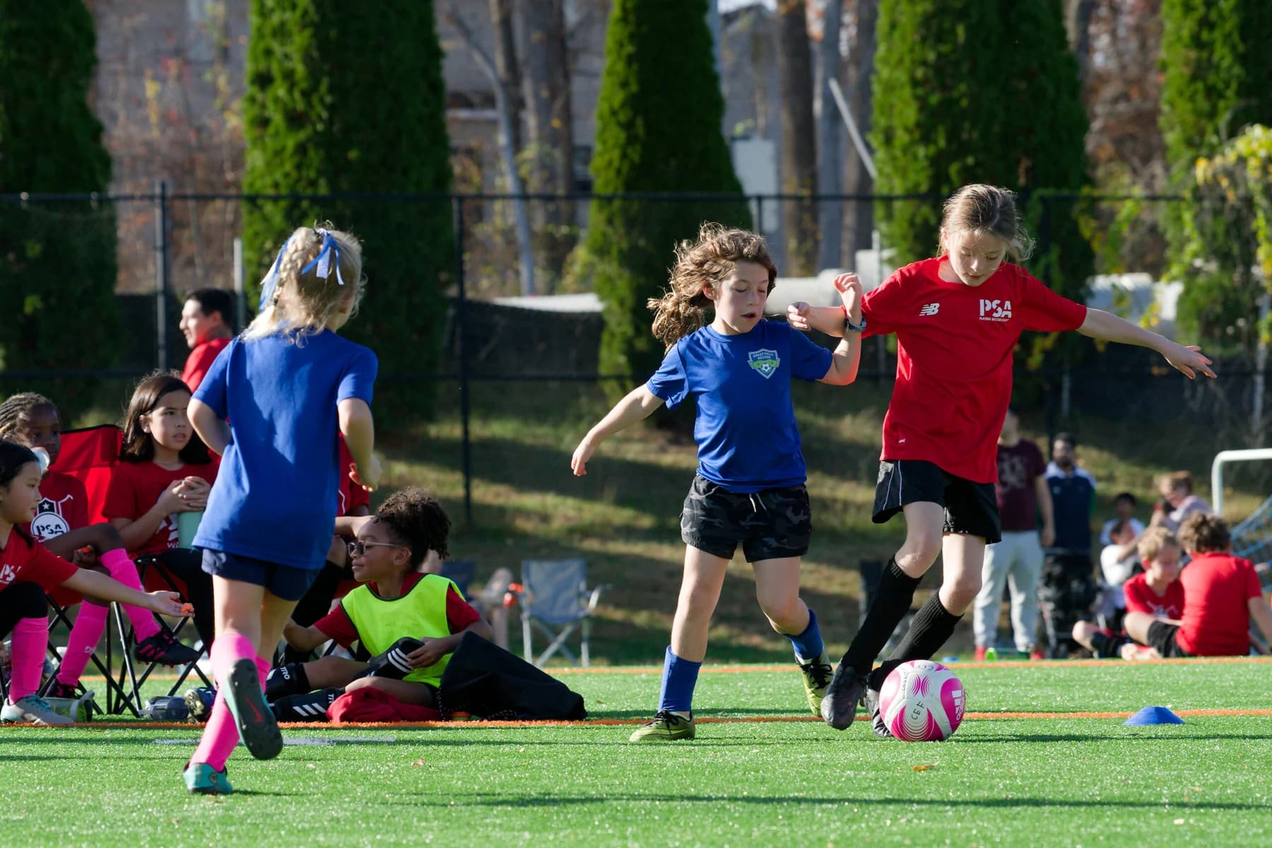 A young player building confidence with the ball